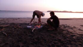 Grillen auf Isla Canas, Las Perlas.