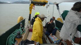 Tag 2: Es regnet im Gatun-See.