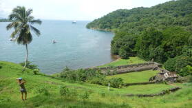 San Felipe Fort und Bucht von Portobelo.