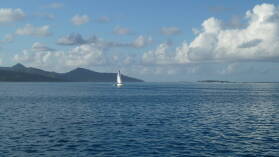 Ankerplatz vor Raiatea.