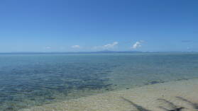 Blick von Raiatea nach Huahine.