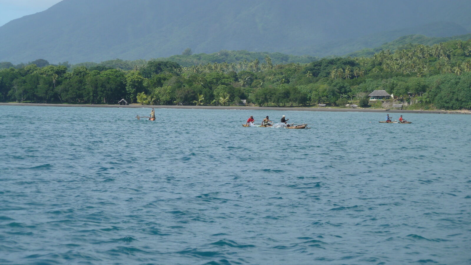 Fischer in Port Resolution, Tanna.