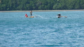 Fischer in Port Resolution, Tanna.