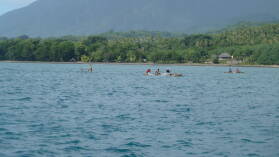 Fischer in Port Resolution, Tanna.