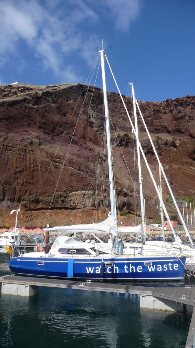 SY watch the waste in Marina Quinta do Lorde, Madeira.