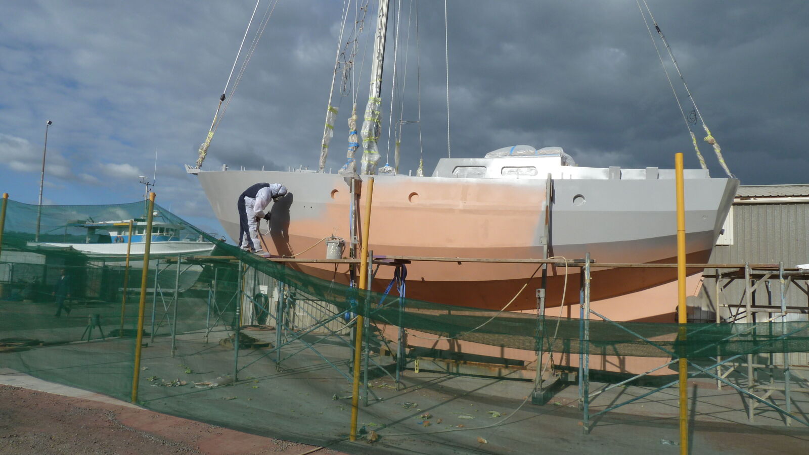 Zweite Schicht, High Build Epoxy.