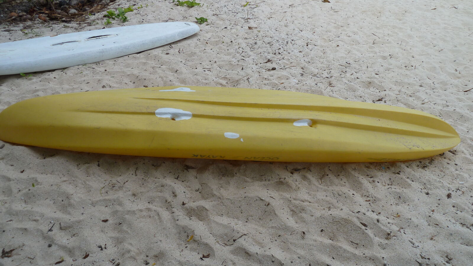 Die geflickten Boote werden getauft.