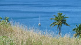 Wanderung in den Hügeln von Yalombi Bay, Waya.